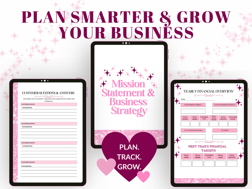 Pink Business Planner Pack – Build, Plan & Grow Your Business