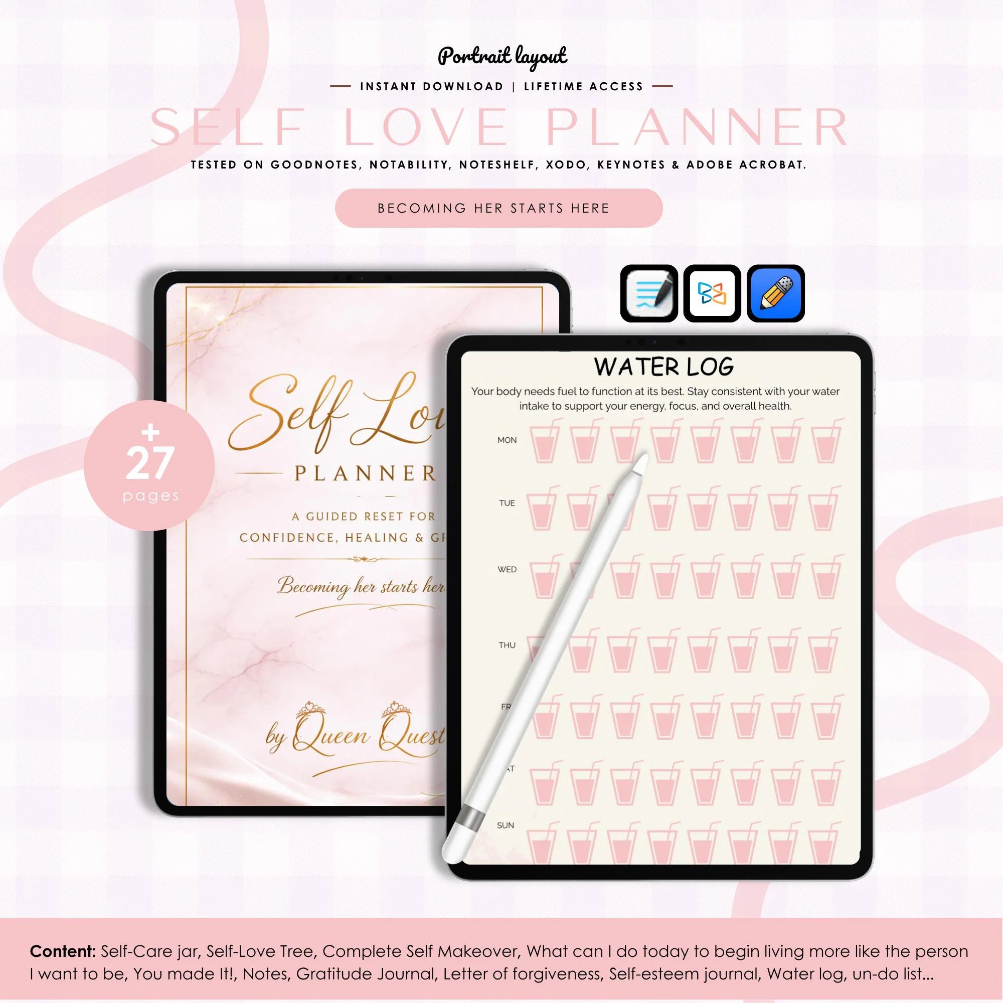 The Self Love Reset Planner: A Guided Journey to Confidence, Healing & Growth